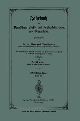 Cover image for Jahrbuch Der Preussischen Forst- Und Jagdgesetzgebung Und Verwaltung