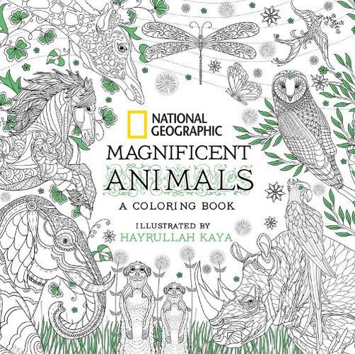 Cover image for National Geographic Magnificent Animals: Coloring Book