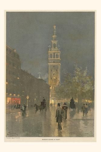 Cover image for Vintage Journal Vintage Madison Square at Night