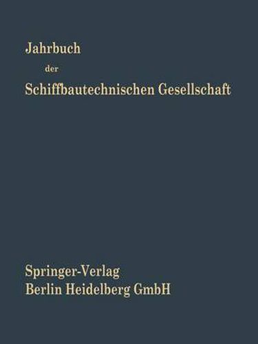 Cover image for Jahrbuch Der Schiffbautechnischen Gesellschaft