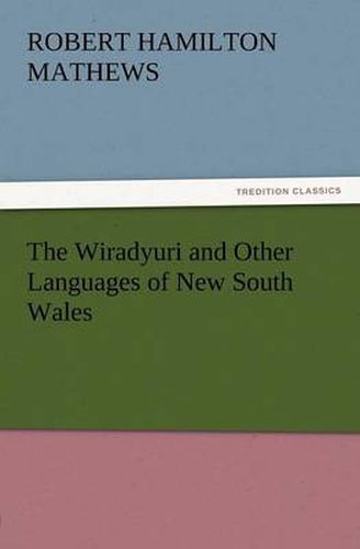 Cover image for The Wiradyuri and Other Languages of New South Wales