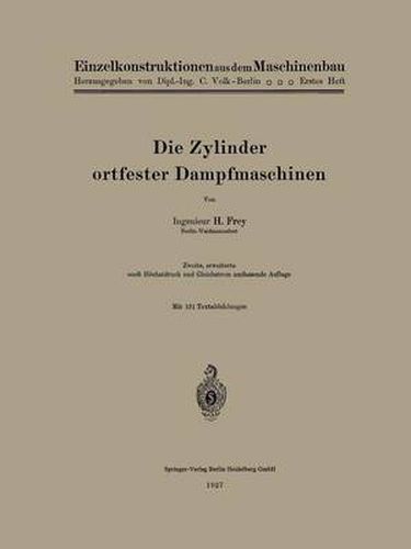 Cover image for Die Zylinder Ortfester Dampfmaschinen