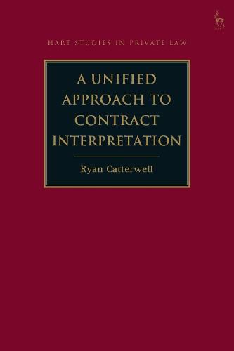 Cover image for A Unified Approach to Contract Interpretation