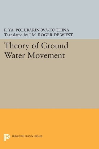 Cover image for Theory of Ground Water Movement