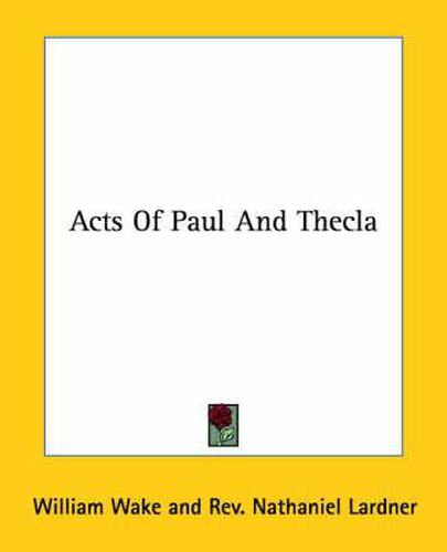 Cover image for Acts of Paul and Thecla