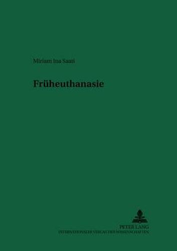 Cover image for Frueheuthanasie