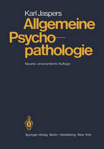 Cover image for Allgemeine Psychopathologie