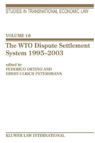 Cover image for The WTO Dispute Settlement System 1995-2003