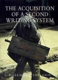 Cover image for The Acquisition of a Second Writing System