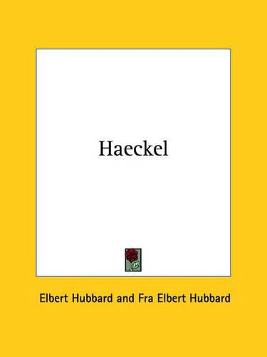 Cover image for Haeckel