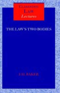 Cover image for The Law's Two Bodies: Evidentiary Problems In English Legal History