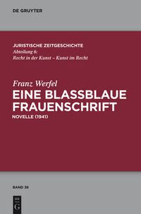 Cover image for Eine Blassblaue Frauenschrift: (Novelle 1941)