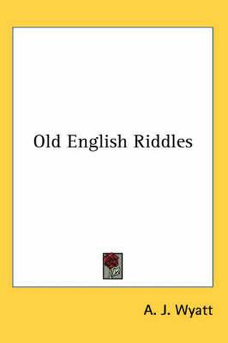 Cover image for Old English Riddles