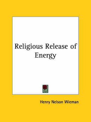 Cover image for Religious Release of Energy