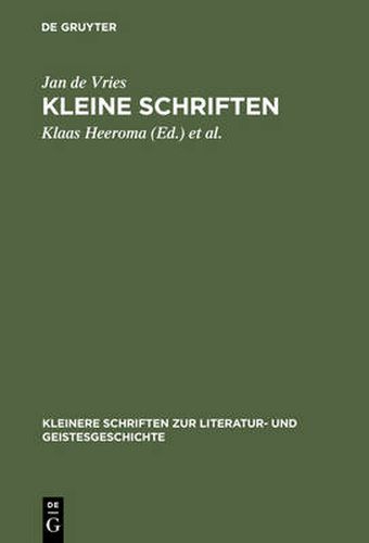 Cover image for Kleine Schriften