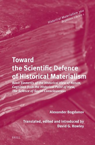 Cover image for Toward the Scientific Defence of Historical Materialism