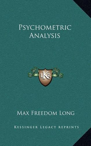 Cover image for Psychometric Analysis