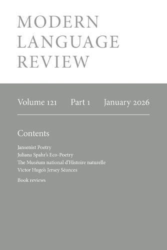Cover image for Modern Language Review (121.1) January 2026