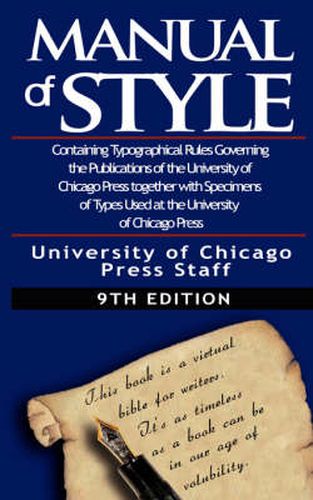 Cover image for The Chicago Manual of Style by University