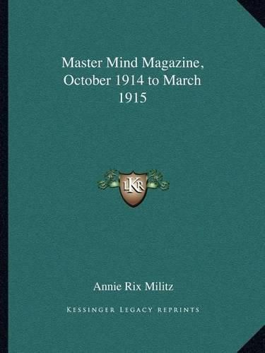 Cover image for Master Mind Magazine, October 1914 to March 1915