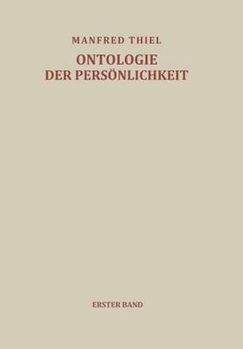 Cover image for Versuch einer Ontologie der Persoenlichkeit: Erster Band Die Kategorie des Seinszusammenhanges und die Einheit des Seins