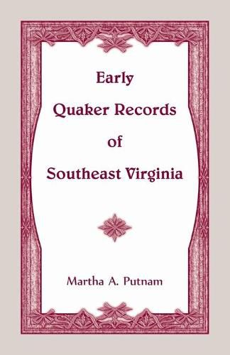 Cover image for Early Quaker Records of Southeast Virginia