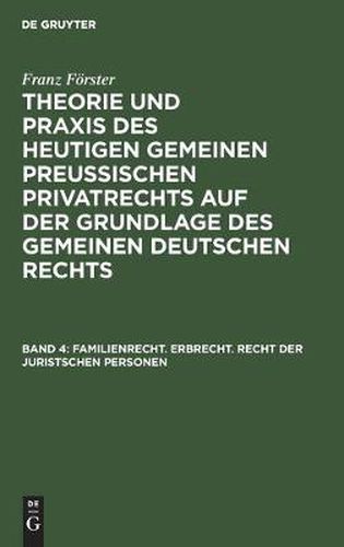 Familienrecht. Erbrecht. Recht Der Juristschen Personen