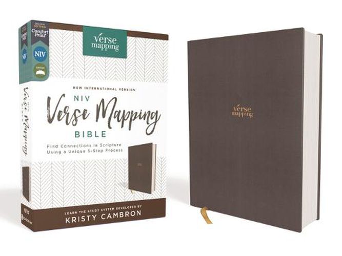 NIV, Verse Mapping Bible, Cloth over Board, Gray, Comfort Print: Find Connections in Scripture Using a Unique 5-Step Process