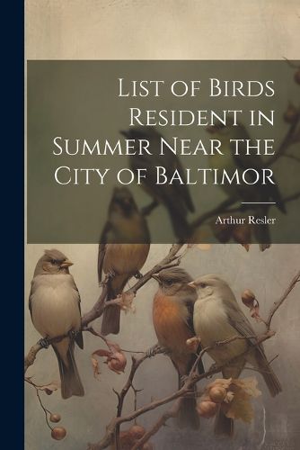 Cover image for List of Birds Resident in Summer Near the City of Baltimor