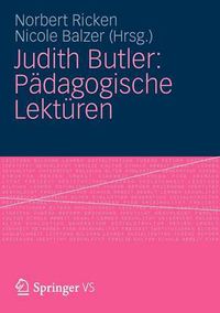 Cover image for Judith Butler: Padagogische Lekturen