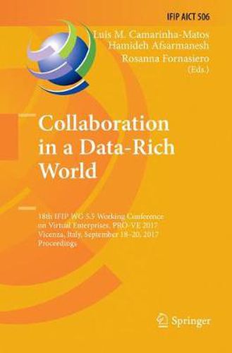 Cover image for Collaboration in a Data-Rich World: 18th IFIP WG 5.5 Working Conference on Virtual Enterprises, PRO-VE 2017, Vicenza, Italy, September 18-20, 2017, Proceedings