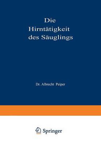 Cover image for Die Hirntatigkeit Des Sauglings