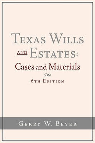 Cover image for Texas Wills and Estates