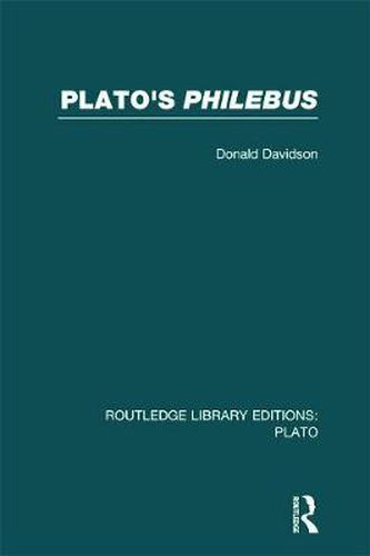 Cover image for Plato's Philebus (RLE: Plato)