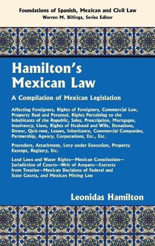 Cover image for Hamilton's Mexican Law [1882]