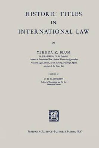 Cover image for Historic Titles in International Law