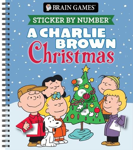 Cover image for Brain Games - Sticker by Number: A Charlie Brown Christmas