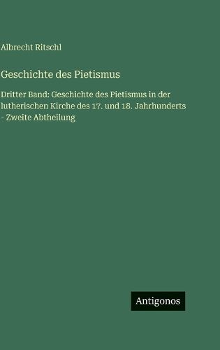 Cover image for Geschichte des Pietismus
