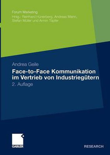 Cover image for Face-To-Face Kommunikation Im Vertrieb Von Industriegutern