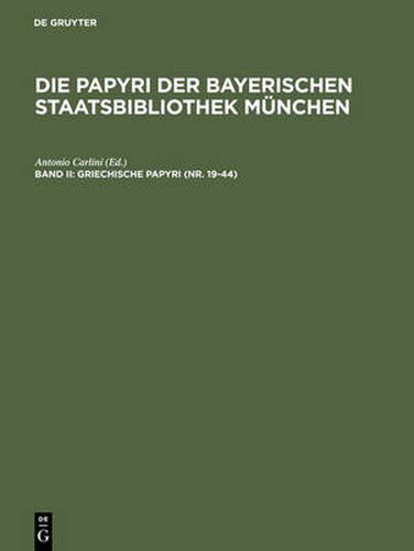 Cover image for Griechische Papyri (NR. 19-44)