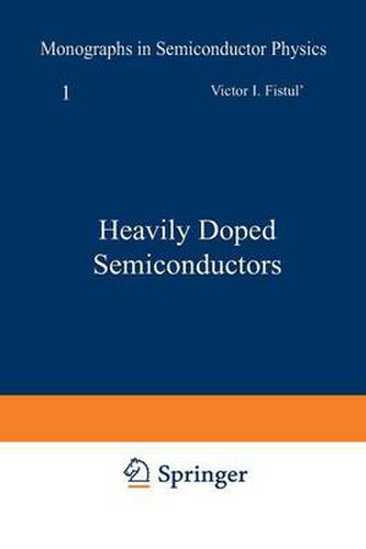 Cover image for Heavily Doped Semiconductors