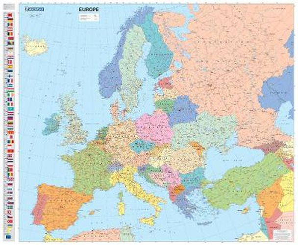 Cover image for Europe Political - Michelin rolled & tubed wall map Encapsulated: Wall Map