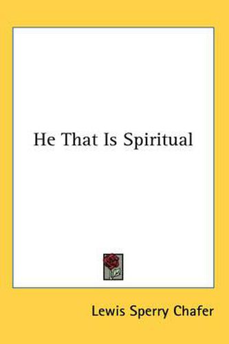 Cover image for He That Is Spiritual