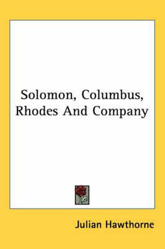 Cover image for Solomon, Columbus, Rhodes and Company