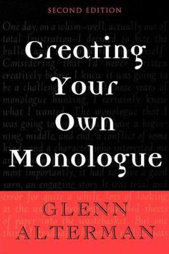 Cover image for Creating Your Own Monologue