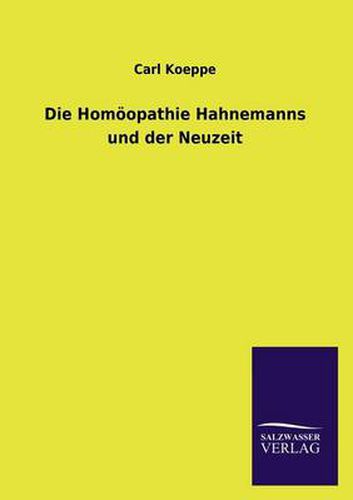 Cover image for Die Homoopathie Hahnemanns Und Der Neuzeit