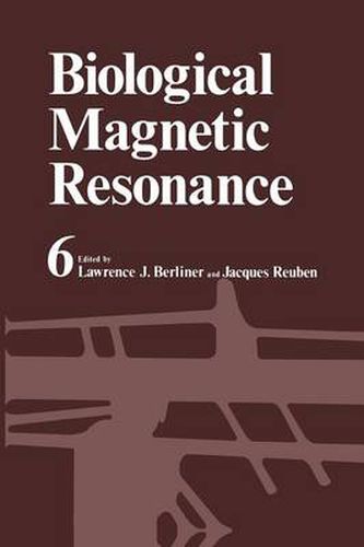 Cover image for Biological Magnetic Resonance: Volume 6