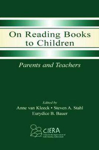 Cover image for On Reading Books to Children: Parents and Teachers