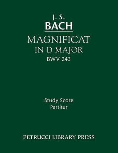 Cover image for Magnificat in D major, BWV 243: Study score