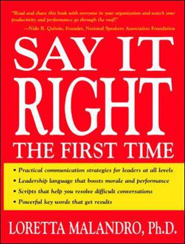 Cover image for Say It Right the First Time